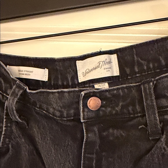 Universal Thread High Rise Black Distressed Jeans - Picture 2 of 3